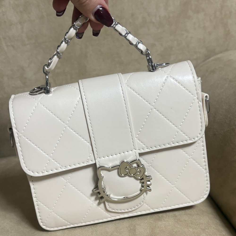 Hello Kitty White Quilted Mini Bag